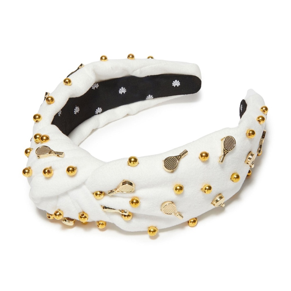 Lele sadoughi White Tennisl knotted varsity headband nwt